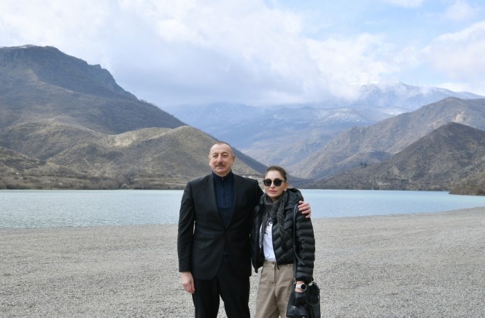 Prezident Suqovuşanda turizm kompleksinin təməlini qoydu -FOTOLAR